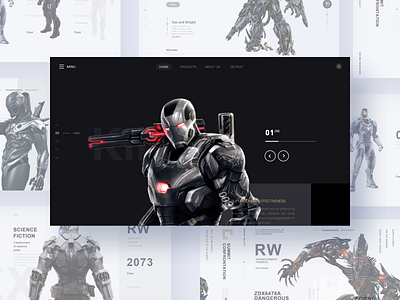 Machine armor 4 app design film game movie ui web