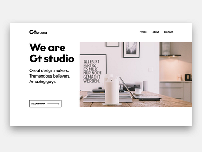 GT studio agency landing page site studio ui ux webdesign