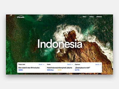 Travel Website Landing Page Concept