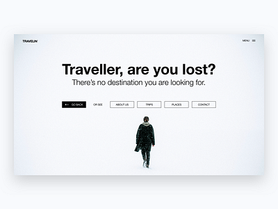 DailyUI 008 - 404 404 404 page concept dailyui dailyui 008 design landing page site travel ui ux webdesign