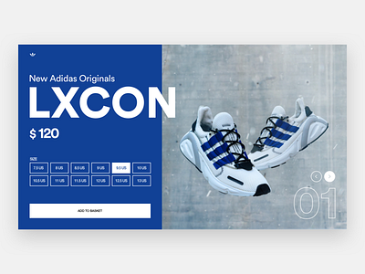 DailyUI 012 - Product page adidas app concept dailyui dailyui 012 design landing page mobile product shop sneakers ui ux webdesign