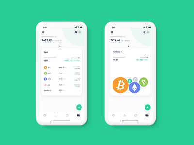 KuCoin S —— Asset display module app assets bitcoin blockchain btc cryptocurrency exchange ui