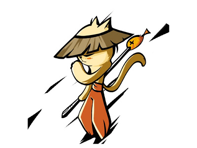 Cool Cat ^-^ branding cartoon cat character design illustration swordsman