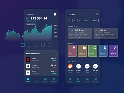 Trading Platform android app design business clean dark mode dark theme development finance finance app finance business financial financial app ios trading trading app trading platform