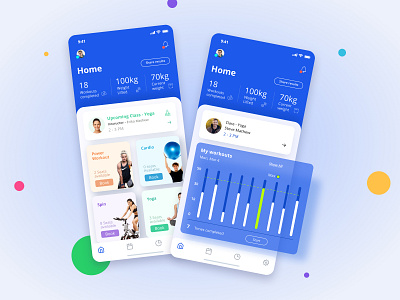 Fitness Mobile App clean design exercise fit fitness fitness app health mobile mobile app uiux uxui