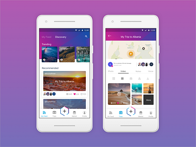 Social Travel App - Triptalk android app design development ios ui ux