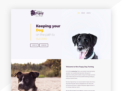 NewPuppy clean ui creative design dog minimal puppy simple design theme web design website wordpress design