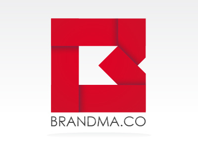 Brandma.co Logo brand brandma fold logo mark monogram red