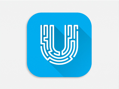 U Icon app encryption letter lines maze puzzle u underground