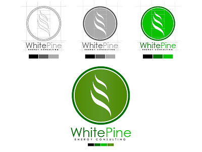 White Pine Energy Consulting Logo (Progression) (progression) consulting energy logo pine white
