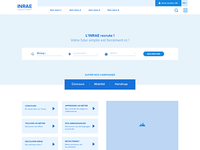 Wireframe INRAE Jobs - UX design jobs searching ui user flow ux web webdesign website