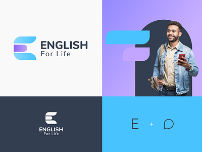English for life - Logo Concept art director brand branding concept design identity illustration logo vector web webdesign website