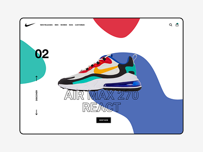 Nike Air Max 270 - Redesign | Rebound design nike nike air nike air max ui ux vector web webdesign website