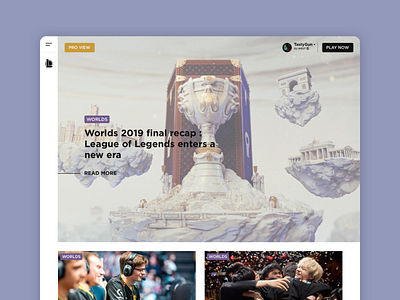 LoL Esports news - Redesign app app design article design editorial league of legends leagueoflegends news riot games riotgames ui ux web webapp webdesign website