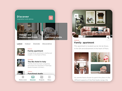 Cromology - App | Rebound app design design app interface interior design mobile mobile ui sketchapp ui ux
