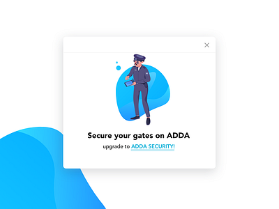Pop-up UI for Adda Security animation app brand branding character clean design gif icon icons illustration illustrator ios minimal mobile typography ui ux web website