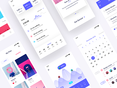 Personal Assistant App - UI Design animation app brand branding character clean design gif icon icons illustration illustrator ios minimal sketch typography ui ux web website