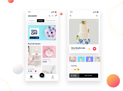 Details Page - Gift Store App animation app design detail page icon illustration illustrator minimal typography ui ux