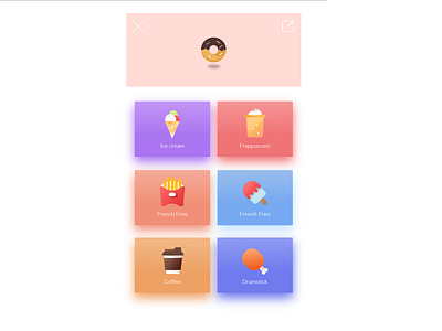 Daily design 01/100 app delicious food icon illustration ui
