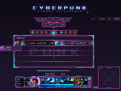 League of Legends CyberPunk UI