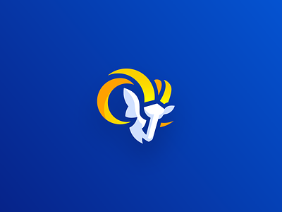 Alternate Version of the new "LA RAMS" logo brand brand and identity branding corporate creative design identity logo mascot team