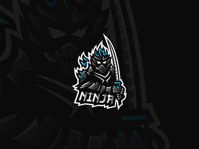 "Dark Fire Samurai" - Mascot Logo