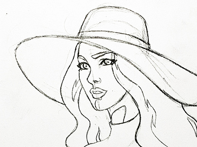 Lady in hat by Dominik Korolczuk on Dribbble