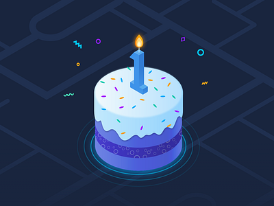 vooom SM - first birthday birthday birthday cake celebration clean illustration illustrator startup vectors