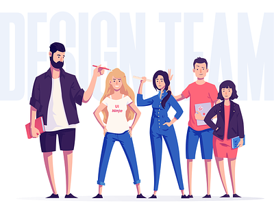 Design Team characters clean illustration illustrator vectors