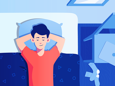 Relax and unwind article characters clean design illustration story