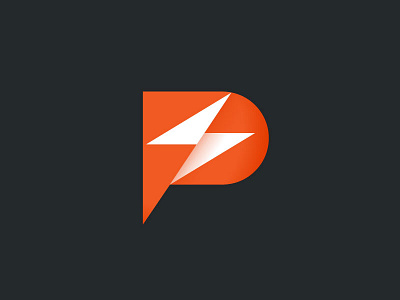Ps flash lightning logo orange ps speed