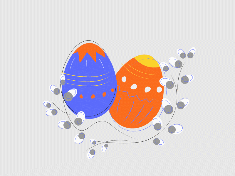 Happy Easter creation easter easter bunny easter egg illustration