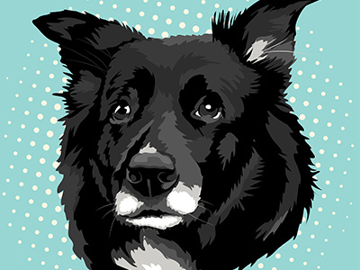 Dog pop art alisaniko art didgitalart dog illustration popart portrait puppy