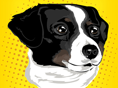 Dog pop art alisaniko art didgitalart dog illustration popart portrait puppy