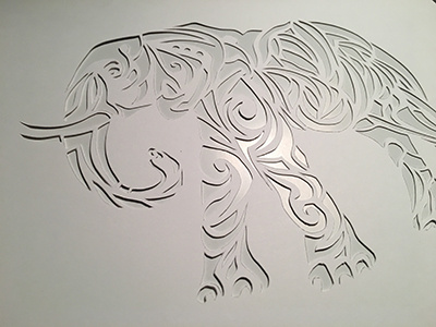 Cut Paper Elephant Series Part III