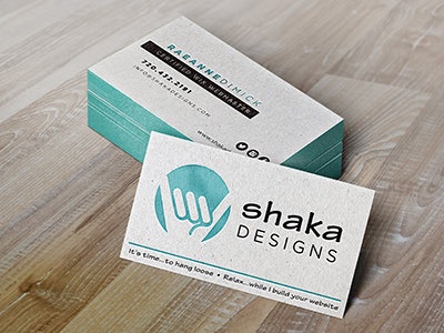 Shaka Designs Business Card design hang loose iconic logo shaka website