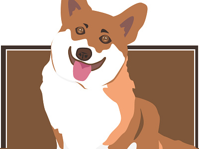 Gracie Inspections Group, LLC Logo brown corgi dog illustration logo