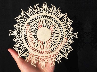 Geometric Mandala Cut Paper cut paper design exacto knife