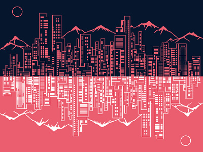 Colorado Love city colorado illustration skyline travel vector