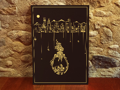 Illustrative Cut Paper Poster