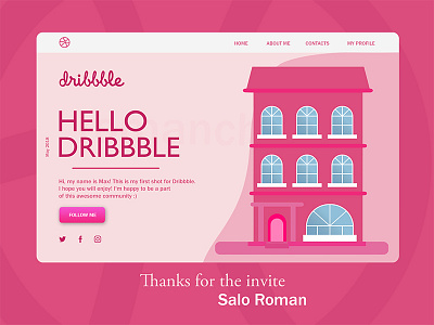 Hello Dribbble! dribbble first shot hello dribbble hellodribbble invitation thank you