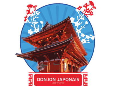 Logo Donjon Japonais conception design illustration illustrator cc japan logo vecteur