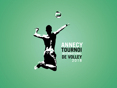 Logo design volley ball tournoi international à Annecy brand branding conception design illustration illustrator cc logo marque tournoi vecteur vector volley volleyball