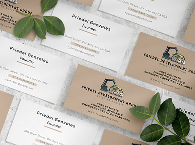 Friedel business card branding graphic design