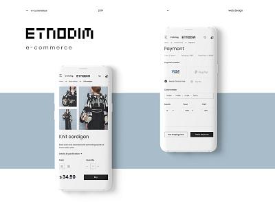 Etnodim Concept - e-commerce project mobile version