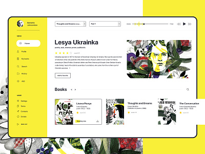 Online library - web site concept clean concept design digitalization dribble ui web website