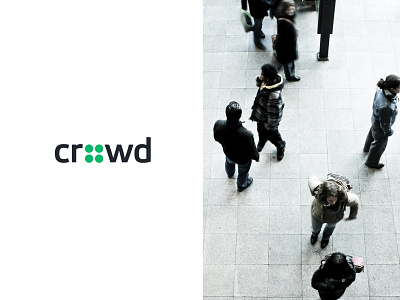 logo "CROWD" branding concept design logo ui