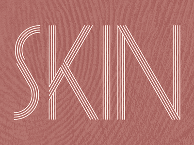 SKIN Typography geometric linear logo minimalism multi linear pink skin stroke texture typography
