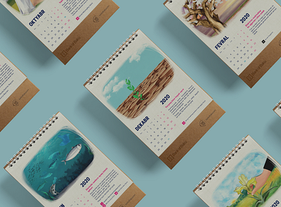 Calendar design for BOB banking branding calendar calendar design ecology illustration print