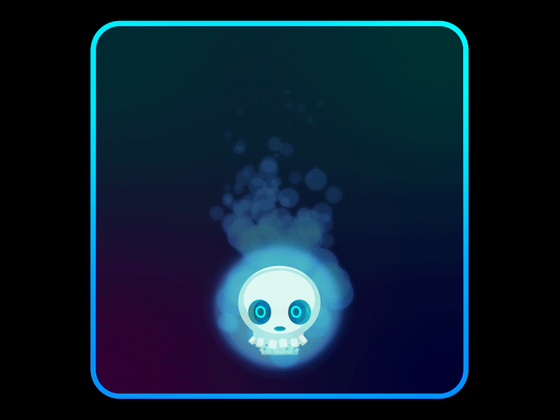 Flaming Skull of Most-Certainly Certain Death, Maybe after effects animation enemy game art gif loop particle skull